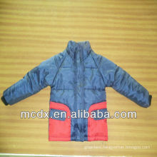 Double color stitching child winter jacket child jacket